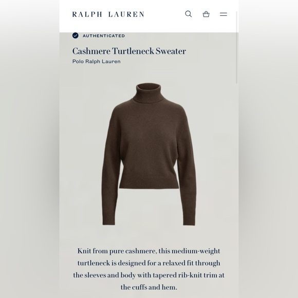 Polo Ralph Lauren Cashmere Turtleneck Sweater - Picture 2 of 8